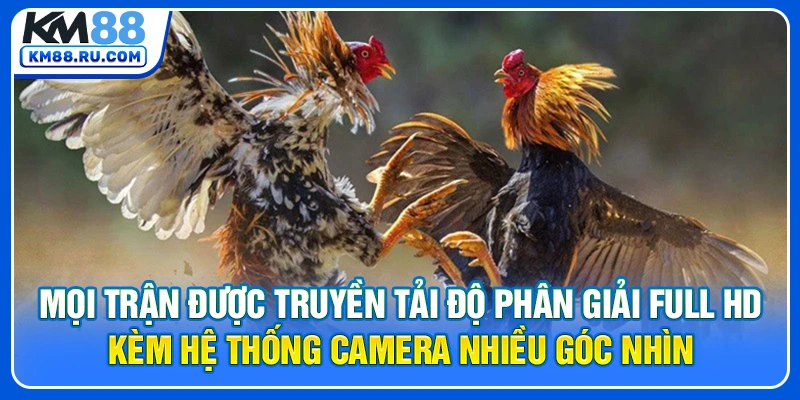 Mọi trận được truyền tải độ phân giải full HD, kèm hệ thống camera nhiều góc nhìn